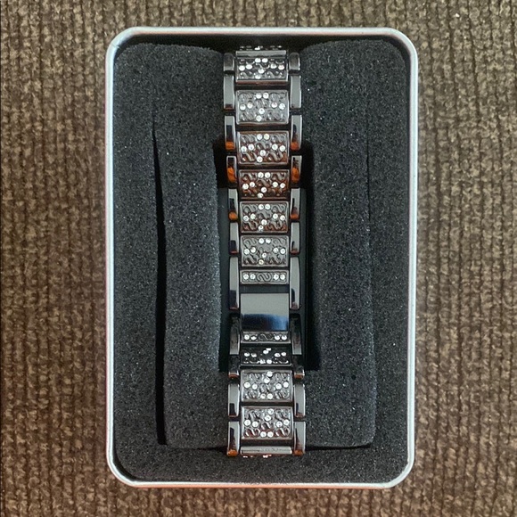 Silver Rhinestone Watch Band - Picture 2 of 2